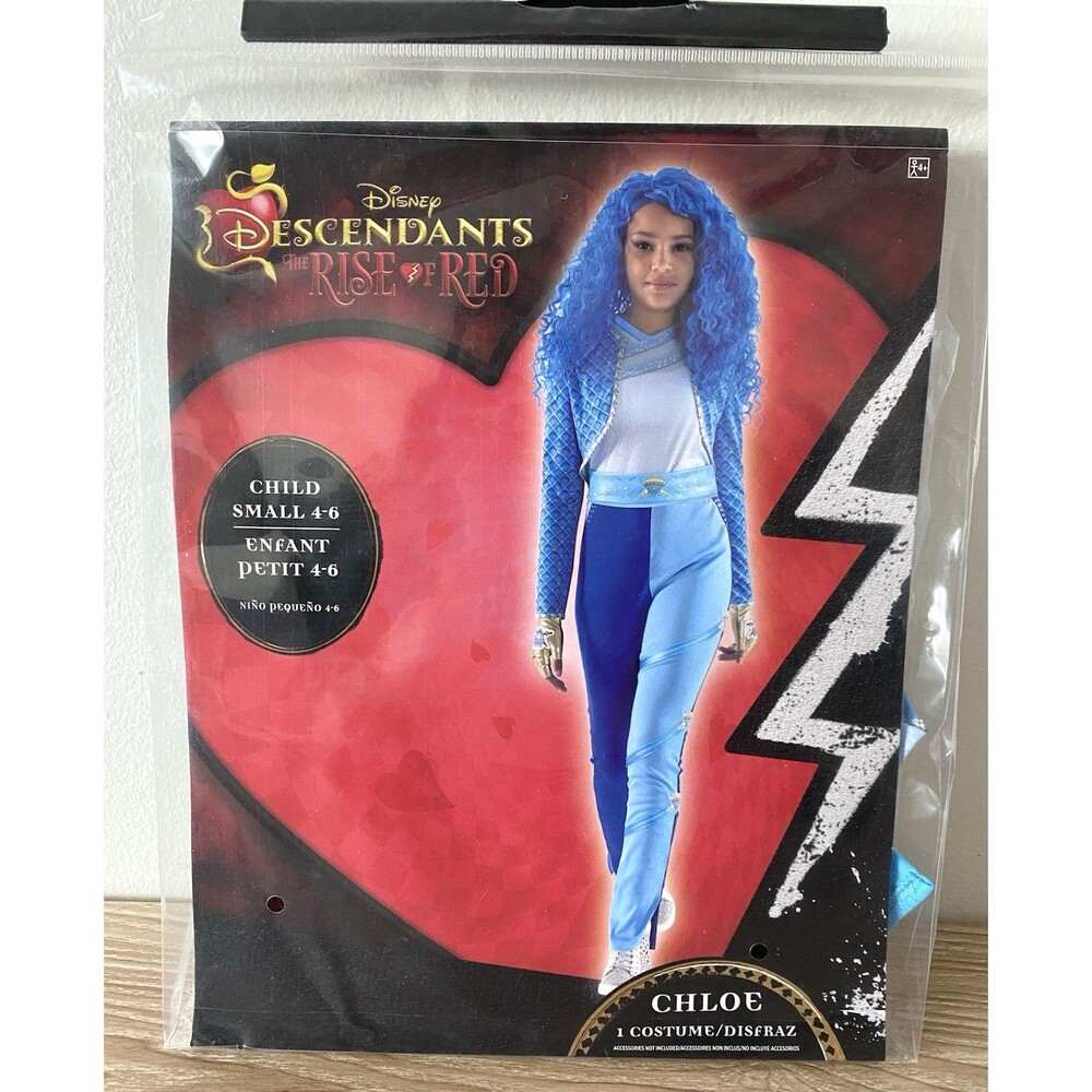 Disney Descendants The Rise Of The Red Chloe Girl Costume Sizes: Small Size 4-6